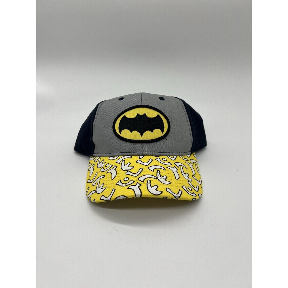 Loot Crate Batman Classic TV Series Hat Cap Strap Back One Size Gray Yellow Mens